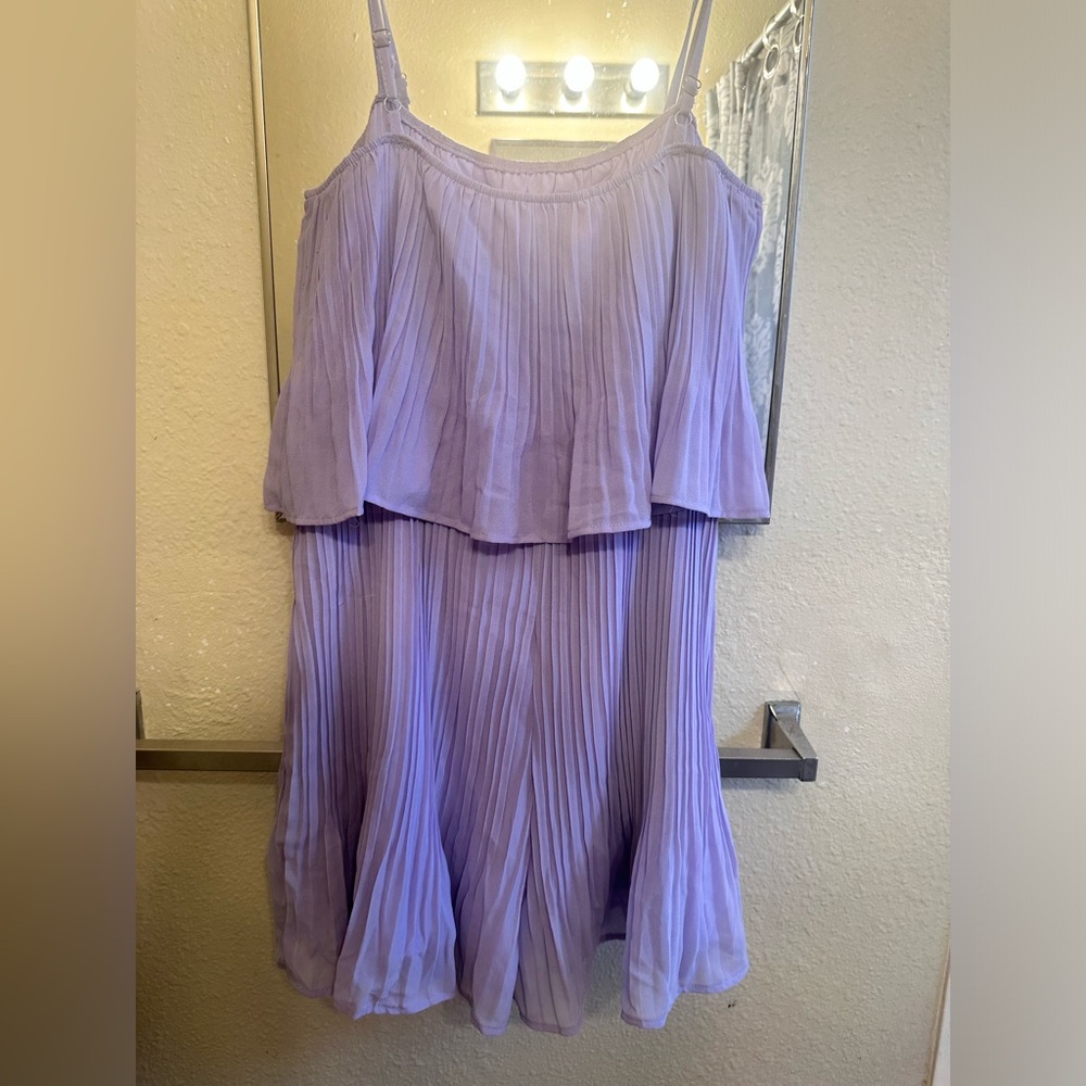 Lilac pleated romper